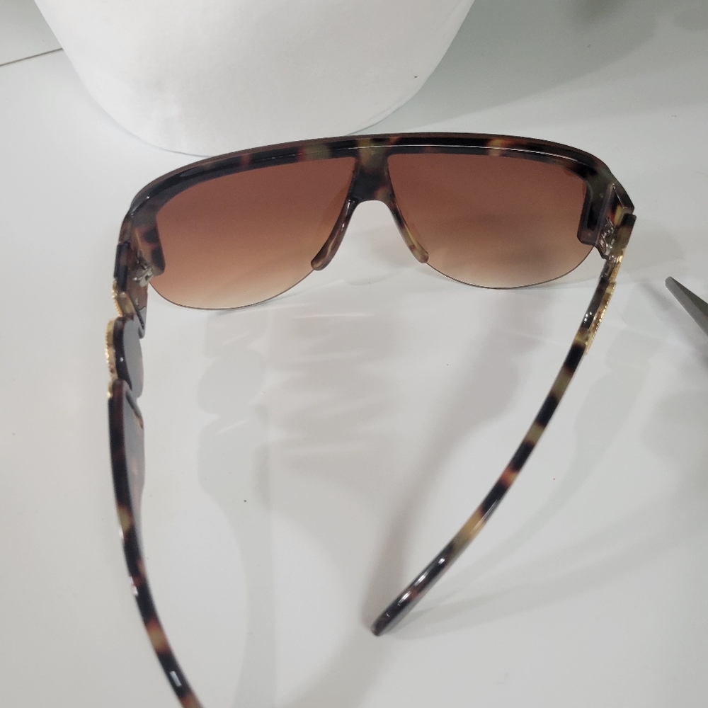 NWT DESIGNER STYLE PREMIUM QUALITY SUNGLASSES 🕶 BROWN TORTOISE W case - Picture 7 of 11